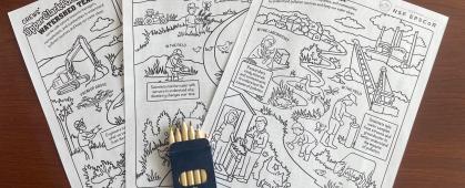 CREWS coloring sheets now available for download
